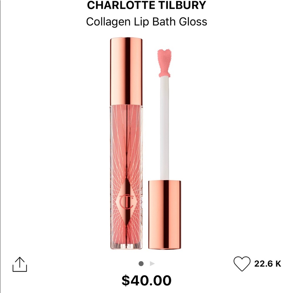 Charlotte Tilbury collagen lip bath peachy plump